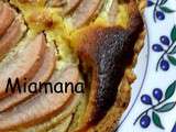 Tarte aux poires, miel et amandes