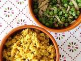 Petits pois épicés à la noix de coco & riz au citron, de l'Inde dans mon assiette