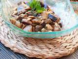 Salade d'aubergines à l'ail et aux pignons