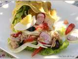 Socca et sa salade Niçoise