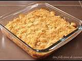 Crumble aux pommes et chocolat