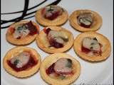 Mini-tartelettes à la betterave et au roquefort