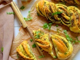 Braided brioches with basil pesto