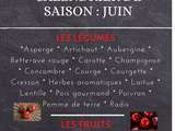 Calendrier de saison du mois de juin