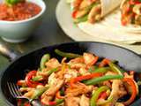 Fajitas au poulet et légumes