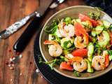 Salade de crevettes et avocat