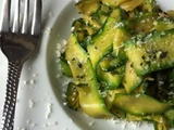 Tagliatelles de courgettes à l’ail