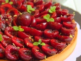 Tarte aux cerises et crème d’amandes