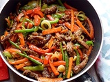 Wok de boeuf aux légumes