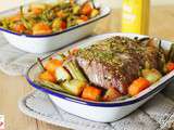 Rôti de Bœuf Fermier Aubrac à la Moutarde au Miel et ses Légumes de la Ferme