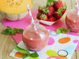 Smoothie Melon, Fraises et Menthe