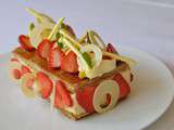 Mille-Feuille aux Fraises parfumé de Fleurs de Mimosa