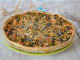 Tarte aux poireaux, truite et fines herbes