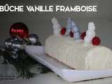 Bûche vanille framboise