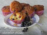 Muffins au cassis et au chocolat blanc