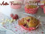 Muffins aux framboises du jardin et au chocolat blanc