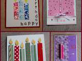 Cartes d'anniversaire {diy thème Bougies}