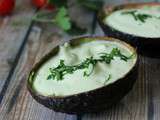 Crème d'avocat, concombre et lait de coco