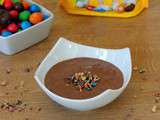 Mousse au chocolat au lait et m&Ms