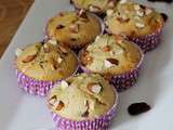 Muffins cranberries et chocolat blanc