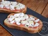 Bruschetta à la tomate & à la mozzarella di buffala