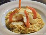 Risotto aux gambas, citronnelle et lait de coco