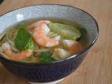 Soupe repas tonkinoise aux crevettes