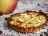 Tartelettes aux pommes, poudre d'amande et chocolat noir