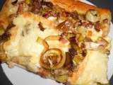 Pizza maroilles et poireaux