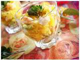 Verrine Mangue verte et crevettes, sauce sirop de nuoc man