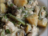 Blanquette de poulet aux pommes de terre et champignons