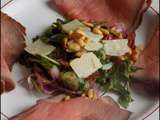 Boeuf en salade et sa vinaigrette au basilic