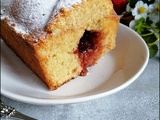 Cake vanille - fraises