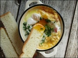 Oeuf cocotte tomate cheddar