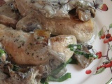 Poulet aux champignons et ail des ours