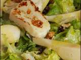 Salade halloumi poires