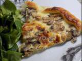 Tarte aux champignons et fourme d'ambert