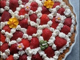 Tarte aux fraises, ganache au chocolat blanc