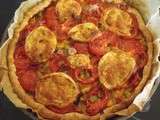 Quiche poivrons tomates mozza