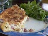 Quiche tomates cerises feta lardons