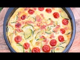 Clafoutis sale courgettes chorizo