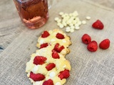 Cookies chocolat blanc framboises