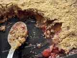 Crumble peches framboises