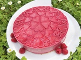 Entremet framboises cremeux citron
