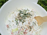 Fromage frais saumon et concombre