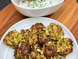 Keftedes de courgettes et tzatziki