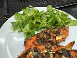 Patates douces farcies aux champignons chou et feta