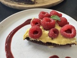 Tarte aux framboises et miel