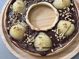 Tarte poires chocolat cacahuetes