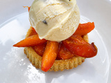 Tartelettes abricots et glace lavande